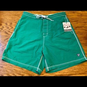 - NEW W/TAG CREMIEUX GREEN SWIM TRUNKS MEDIUM